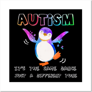 Autism penguin Dance Unlike Tune Posters and Art